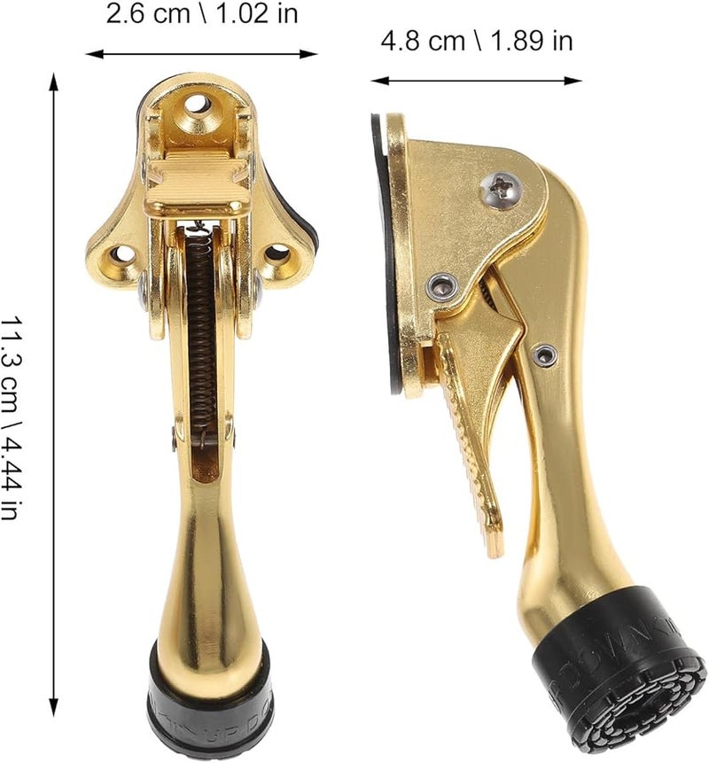 HANABASS Kickdown Door Stop Brushed Gold Foot Pedal Anti Collision Office Indoor Use - Image 2